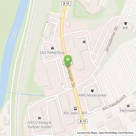 Standortübersicht der Tankstelle Stadtwerke Meiningen GmbH (Automatentankstelle) in 98617 Meiningen