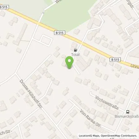 Standortübersicht der Tankstelle Total Station in 58708 Menden