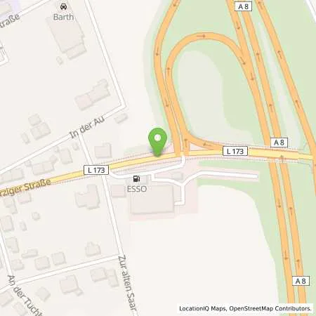 Standortübersicht der Tankstelle Esso Station in 66663 Merzig