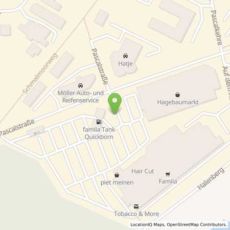 Standortübersicht der Erdgas (CNG) Tankstelle: Freie Tankstelle Famila Tank (Automatentankstelle in 25451, Quickborn
