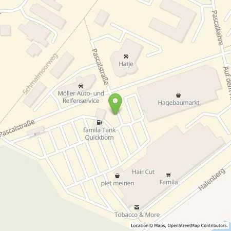 Standortübersicht der Tankstelle Freie Tankstelle Famila Tank (Automatentankstelle in 25451 Quickborn