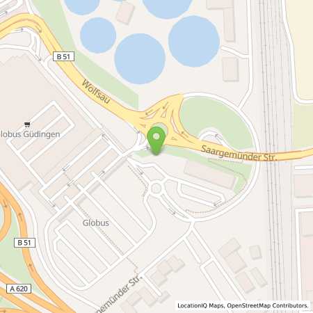 Standortübersicht der Erdgas (CNG) Tankstelle: Globus Markt in 66130, Saarbrücken

