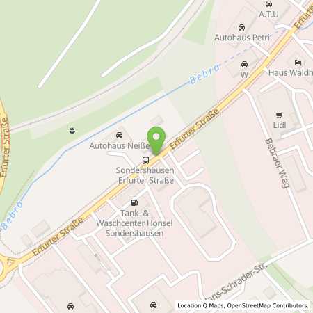 Standortübersicht der Erdgas (CNG) Tankstelle: Freie Tankstelle Honsel in 99706, Sondershausen
