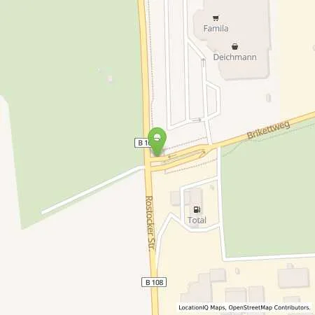 Standortübersicht der Tankstelle Total Station in 17166 Teterow