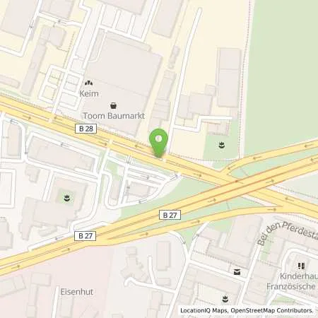 Standortübersicht der Tankstelle Aral Station in 72072 Tübingen