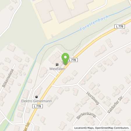 Standortübersicht der Erdgas (CNG) Tankstelle: Westfalen Tankstelle in 32602, Vlotho
