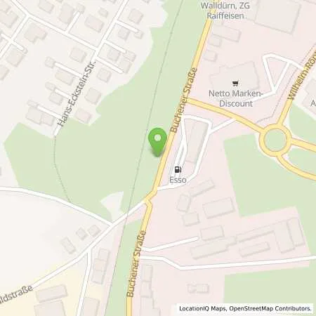 Standortübersicht der Tankstelle Esso Station in 74731 Walldürn