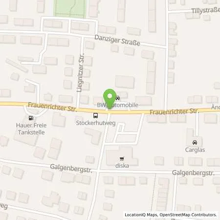 Standortübersicht der Tankstelle Freie Tankstelle Hauer in 92637 Weiden