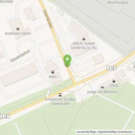 Standortübersicht der Tankstelle Esso Station in 23970 Wismar