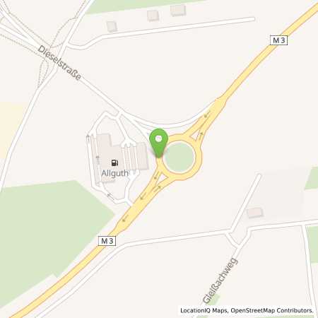 Standortübersicht der Erdgas (CNG) Tankstelle: Allguth Tankstelle in 85774, Unterföhring
