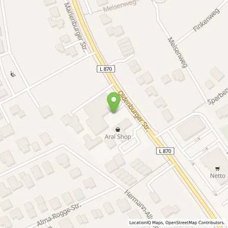 Standortübersicht der Tankstelle Shell Station Heinemann in 26203 Wardenburg