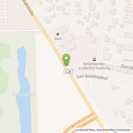 Standortübersicht der Erdgas (CNG) Tankstelle: Total Station in 16547, Birkenwerder
