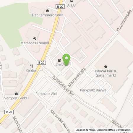 Standortübersicht der Erdgas (CNG) Tankstelle: OMV Tankstelle in 84489, Burghausen
