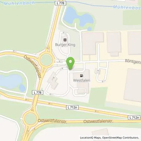 Standortübersicht der Tankstelle Westfalen Tankstelle in 32052 Herford