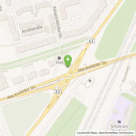 Standortübersicht der Tankstelle Shell Station in 47829 Krefeld