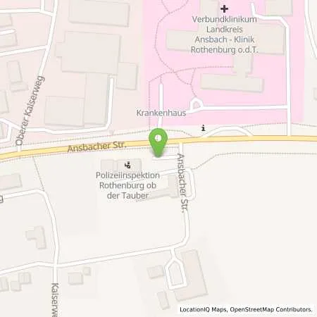 Standortübersicht der Tankstelle Freie Tankstelle (Automatentankstelle) in 91541 Rothenburg ob der Tauber