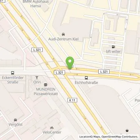 Standortübersicht der Tankstelle HEM Tankstelle in 24118 Kiel