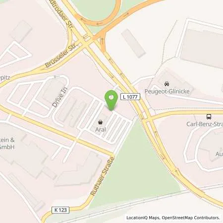 Standortübersicht der Tankstelle Aral Station in 07747 Jena