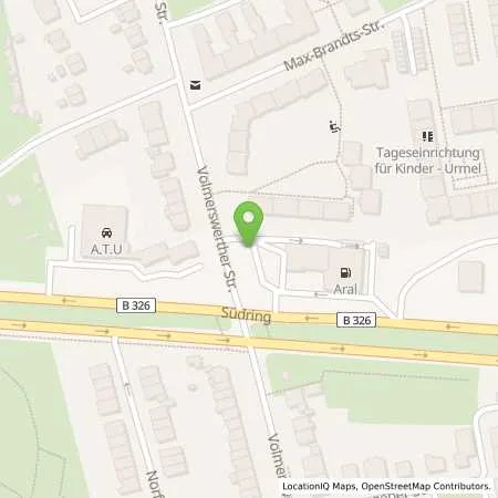 Standortübersicht der Tankstelle Aral Station in 40221 Düsseldorf