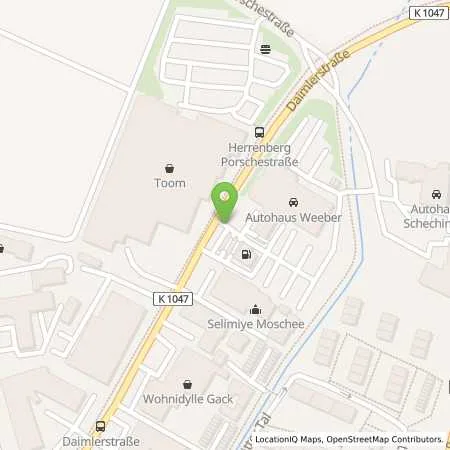 Standortübersicht der Tankstelle bft Tankstelle Autohaus Weeber in 71083 Herrenberg