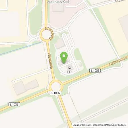 Standortübersicht der Tankstelle EDis Tankpunkt 1 in 74613 Öhringen