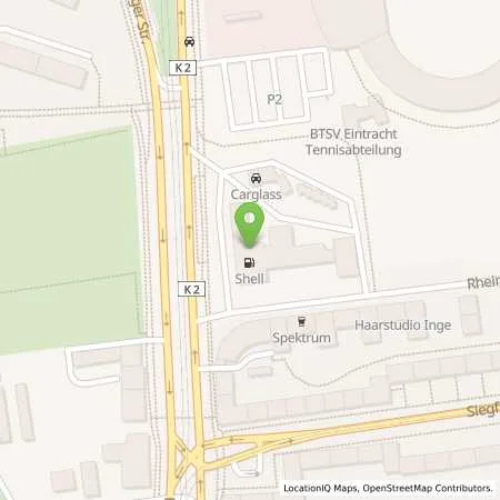 Standortübersicht der Tankstelle H2 MOBILITY in 38112 Braunschweig