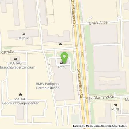 Standortübersicht der Tankstelle H2 MOBILITY in 80935 München