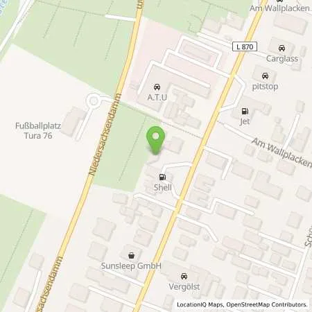 Standortübersicht der Tankstelle H2 MOBILITY in 26133 Oldenburg