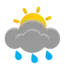 starke Regen-Schauer